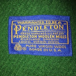 Pendleton Green Wool Tasseled Throw TWIN